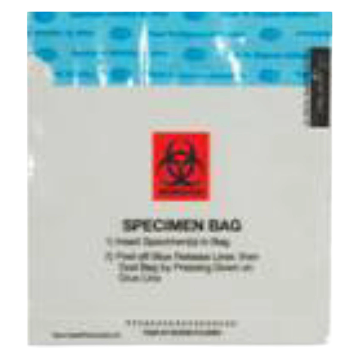 Speci-Gard Specimen Transport Bag, 6x6" Clear, Press & Close, 2-Wall with Pocket, 2000/Case