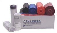 Inteplast Low-Density Commercial Can Liners, 16 Gallon, 24" x 32", White, 0.5 Mil, Star-Seal, 500/Case
