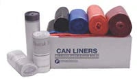 Inteplast Natural LLDPE Can Liner, 30 Gallon, 28" x 45", 0.8 Mil, 250/Case