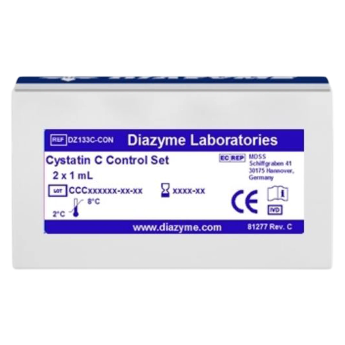 Diazyme Laboratories Cystatin C 2-Level Assay Control, 2 x 1 mL, for BioLis 24i