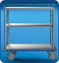 Mac Medical Open Case Cart, Stainless Steel with Composite Casters