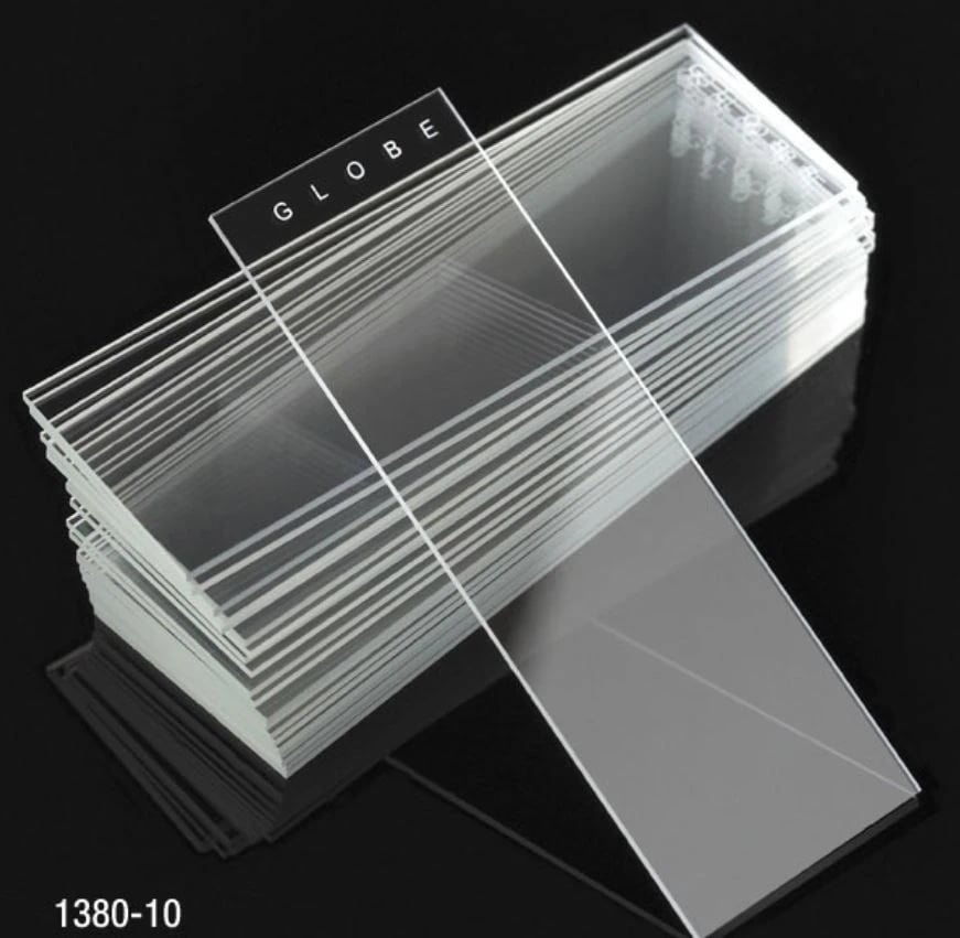 Globe Scientific Diamond Plain Microscope Slides, 25x75mm, Clear, White Glass, 90° Ground Edges, 1440/Case
