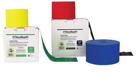 Thera-Band Exercise Band, Heavy Resistance, Green, Latex-Free, 4" x 50 yd Roll