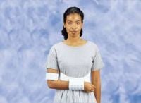 DeRoyal Immobilizer Shoulder, Adult Elastic 6x38", Size Large, Blue