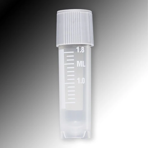 Globe Scientific Sample Tube, 2mL, Polypropylene, Graduated, Self-Standing, Non-Sterile, Clear, 1000/Package