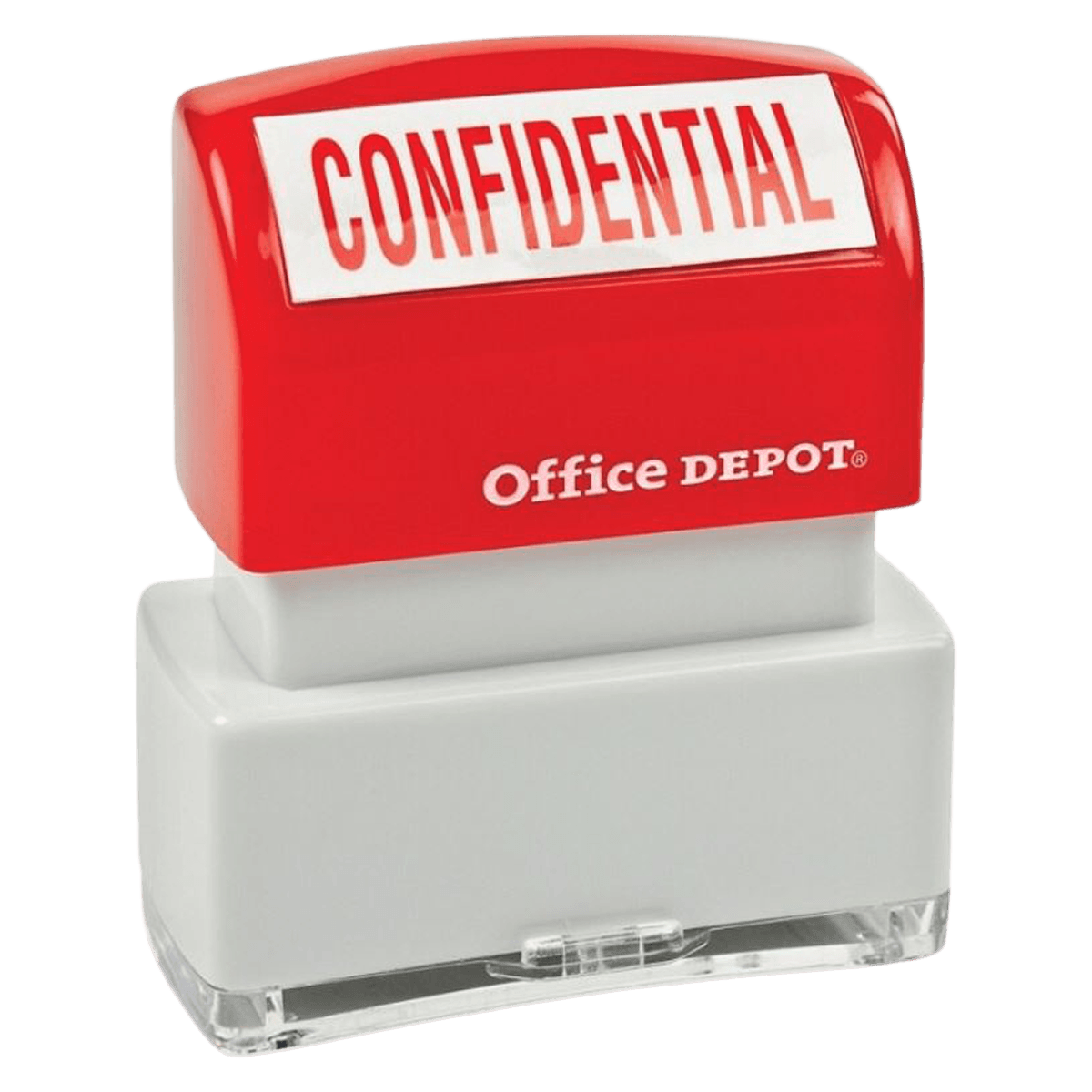 Office Depot Brand Pre-Inked Message Stamp "Confidential" Red