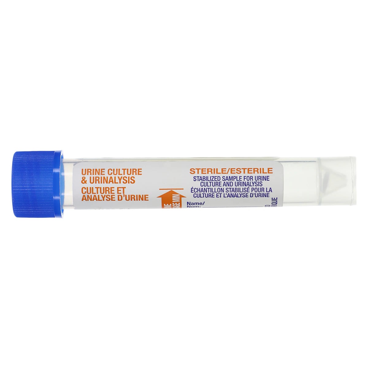 Starplex Scientific Urine Collection Tube with Preservative, Polypropylene, 10mL, Sterile, Screw Cap, Clear/Blue Conical Bottom, 500/Case