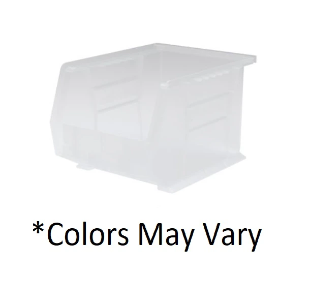 Akro-Mils AkroBins Storage Bin, Clear Polymer, with Label Holder, 10-3/4 x 8-1/4 x 7 Inches, 6/Case