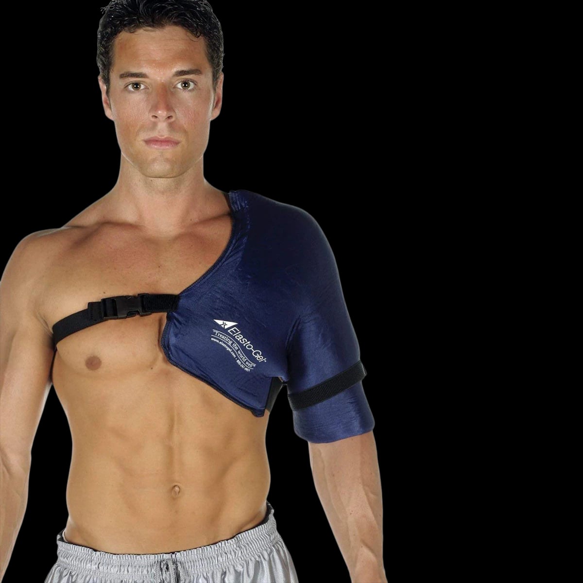 Elasto-Gel Hot/Cold Therapy Shoulder Wrap, Cotton, Small/Medium, Sleeve Shoulder