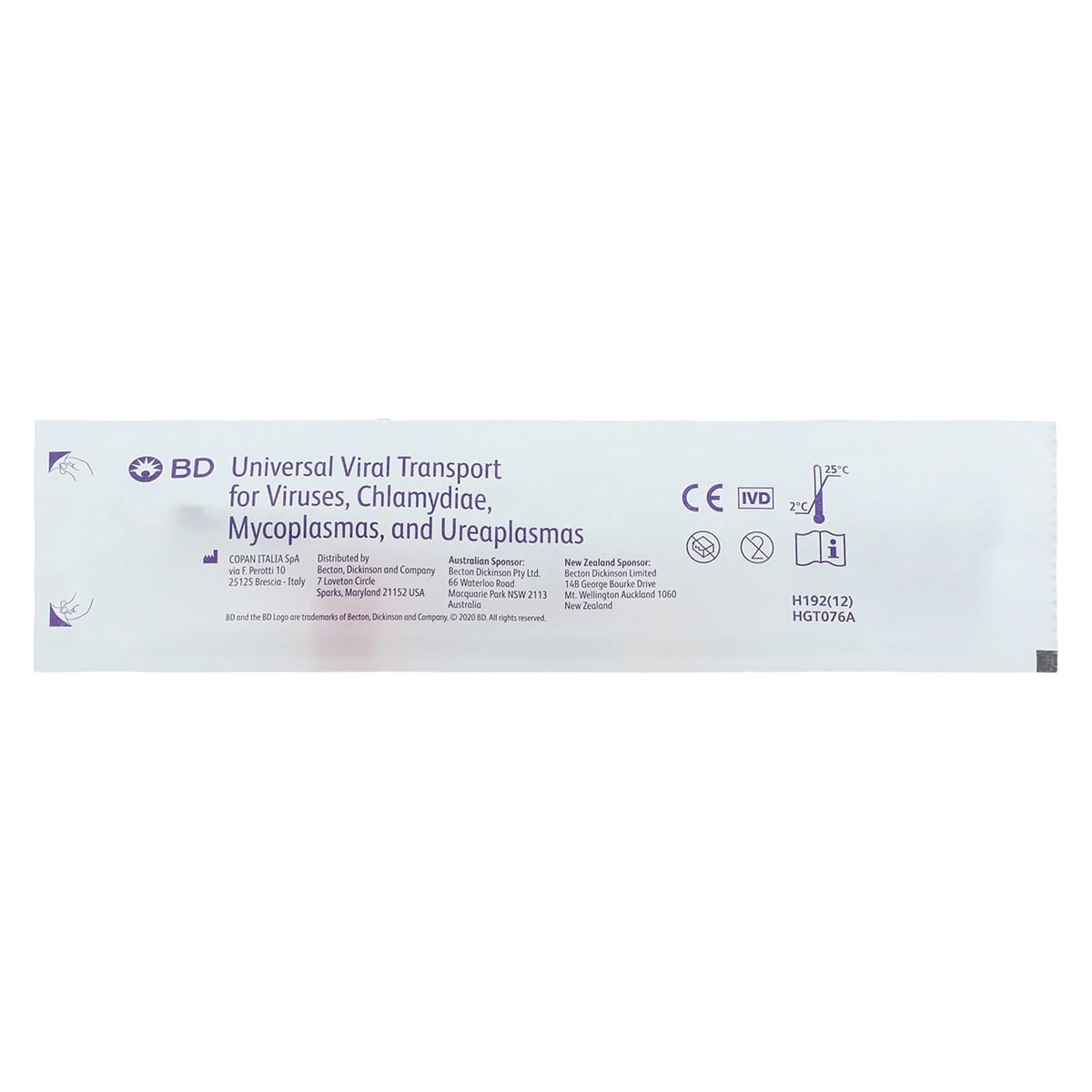BD Viral Transport Kit with Flexible Mini-Tip Swab, 3mL Universal Collection Medium, 50/Box