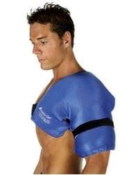 Elasto-Gel Hot/Cold Therapy Shoulder Wrap, Cotton, One Size, Blue