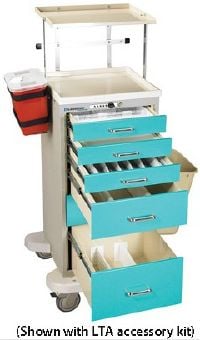 Lakeside Mini Line Specialty Cart, 6-Drawer, Locking, 24-1/2" x 24-3/4" x 43-3/4"