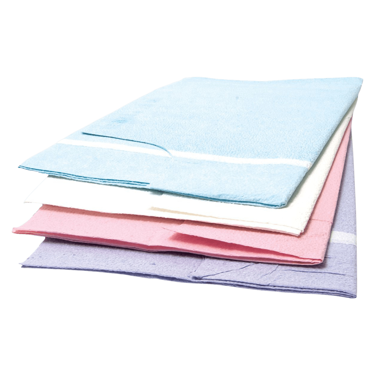Tidi Products Exam Gown, Tissue/Poly/Tissue 3-Ply, Short Sleeves, Ties, Standard Size 30 in x 42 in, Blue, Disposable, 50/Case