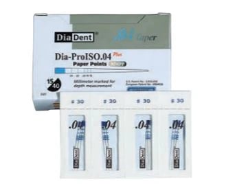 Diadent Dia-ProISO GT Paper Points, .06 Taper, #40, Black, Sterile, 120/Box