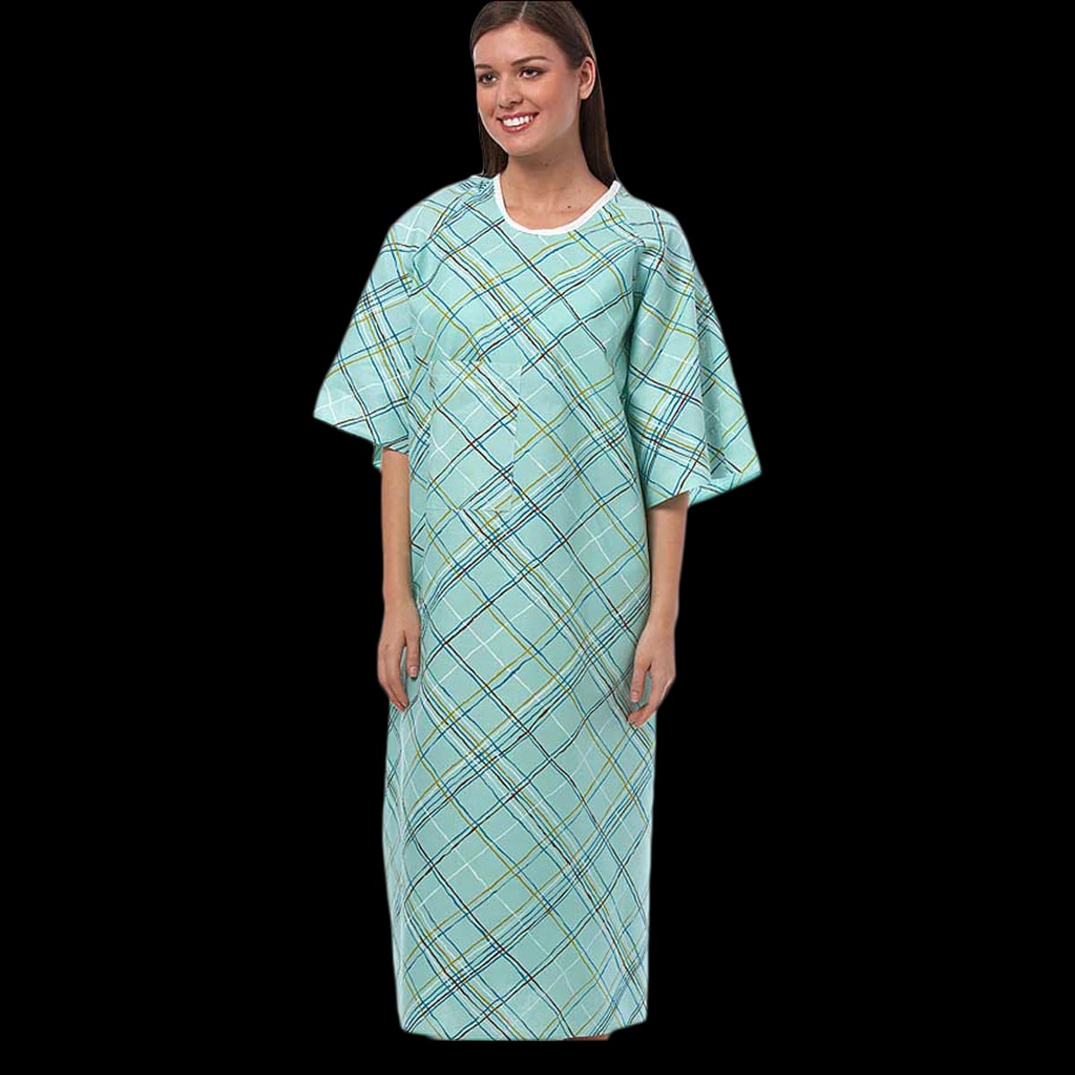 Fashion Seal ICU Gown, Unisex, Large, Green, 55% Cotton / 45% Polyester, 51 in, 1 Pocket, 10x24/Box