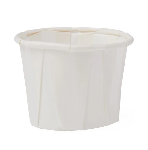 MED Medicine Cup Solo Pleated, Disposable, White Paper, 0.75 oz, Latex-Free, 250/Box