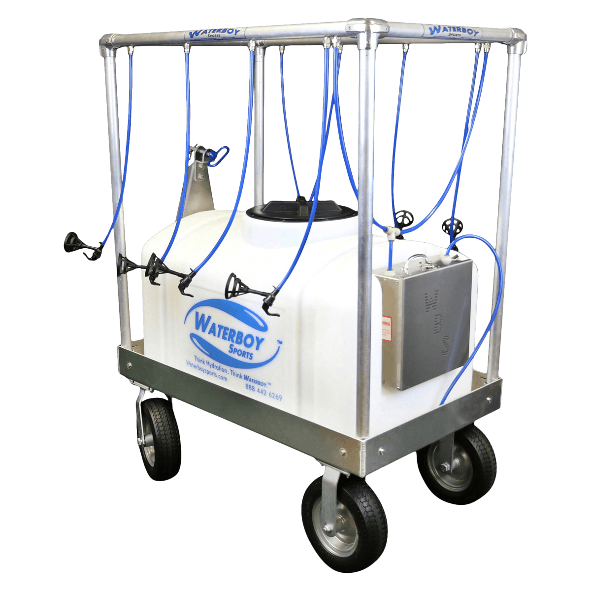 Waterboy Sports Gen2 Wagon 8 Station System, Horizontal Chiller, 55 gal