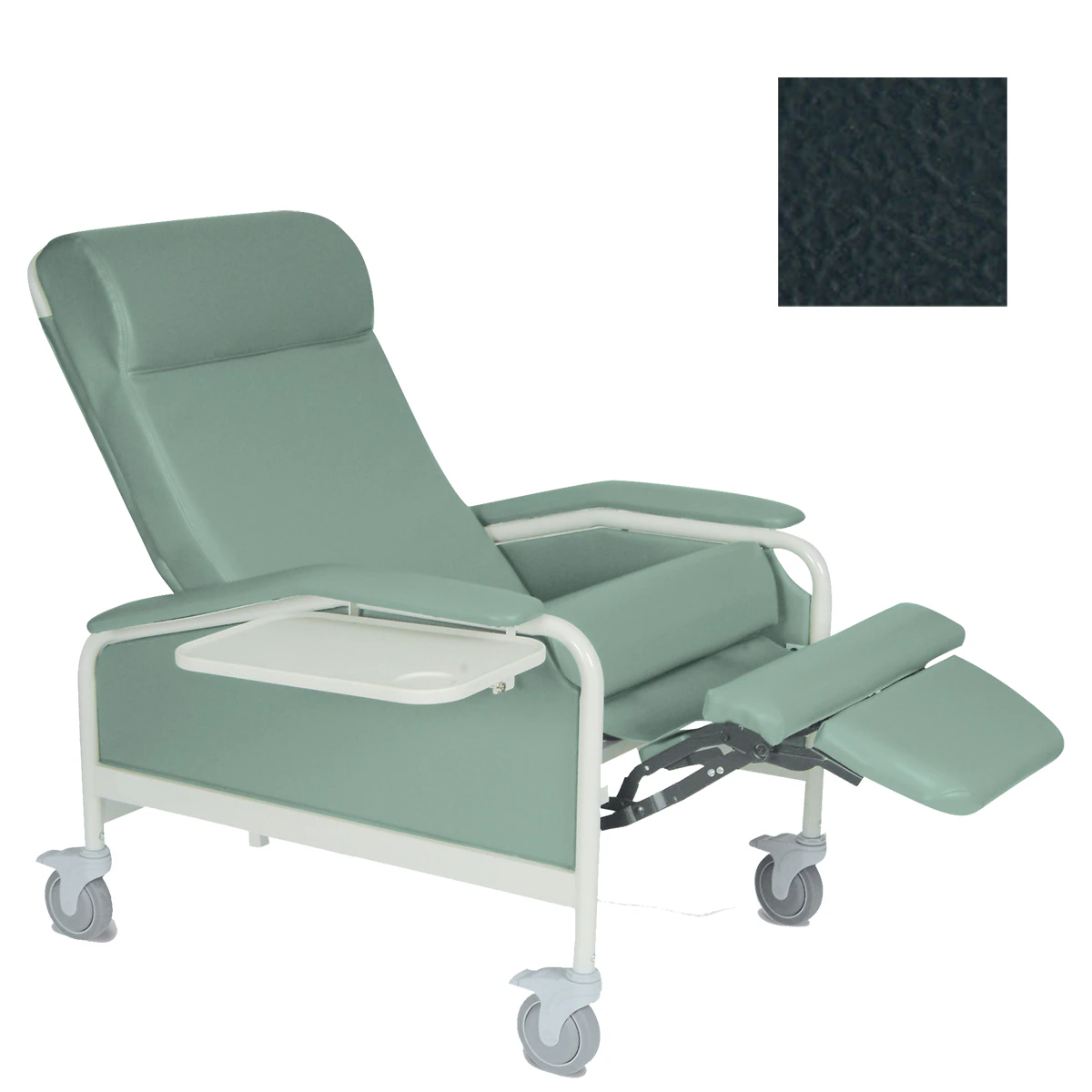 CareCliner XL Bariatric Recliner Chair with Nylon Casters, Vinyl, 450 lb Capacity, Black