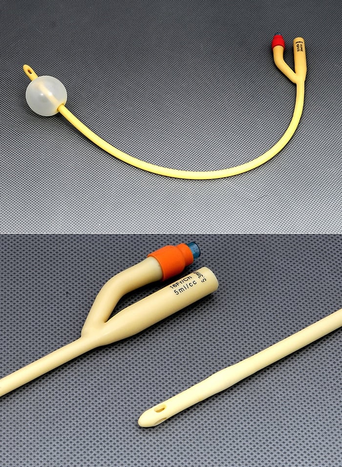 Amsino AMSure Foley Catheter, 2-Way, 16FR, 5cc, Silicone, Reinforced Tip, AS41016S