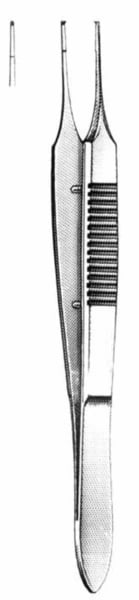 Castroviejo Suture Forceps, 1x2 Teeth, 4-1/4" Stainless Steel, Each