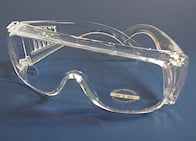Eye Shield Technology Post-Op Safety Glasses, Polycarbonate, Clear, Disposable, 12/Box