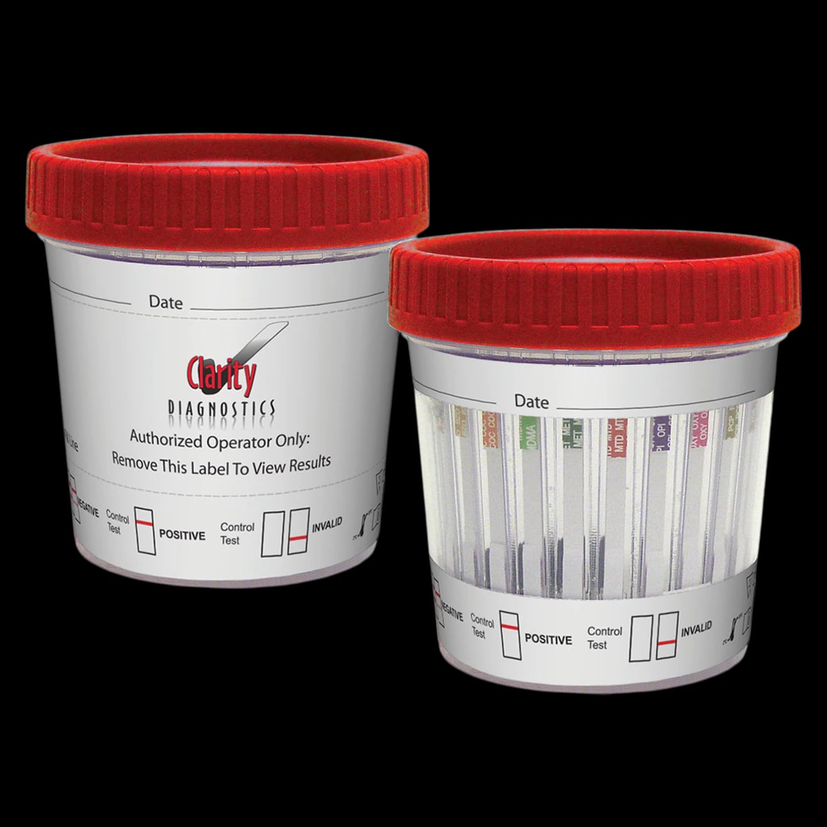 Clarity Drug Screen Urine Test Cup, CLIA Waived, 12 Panel, 25/Box