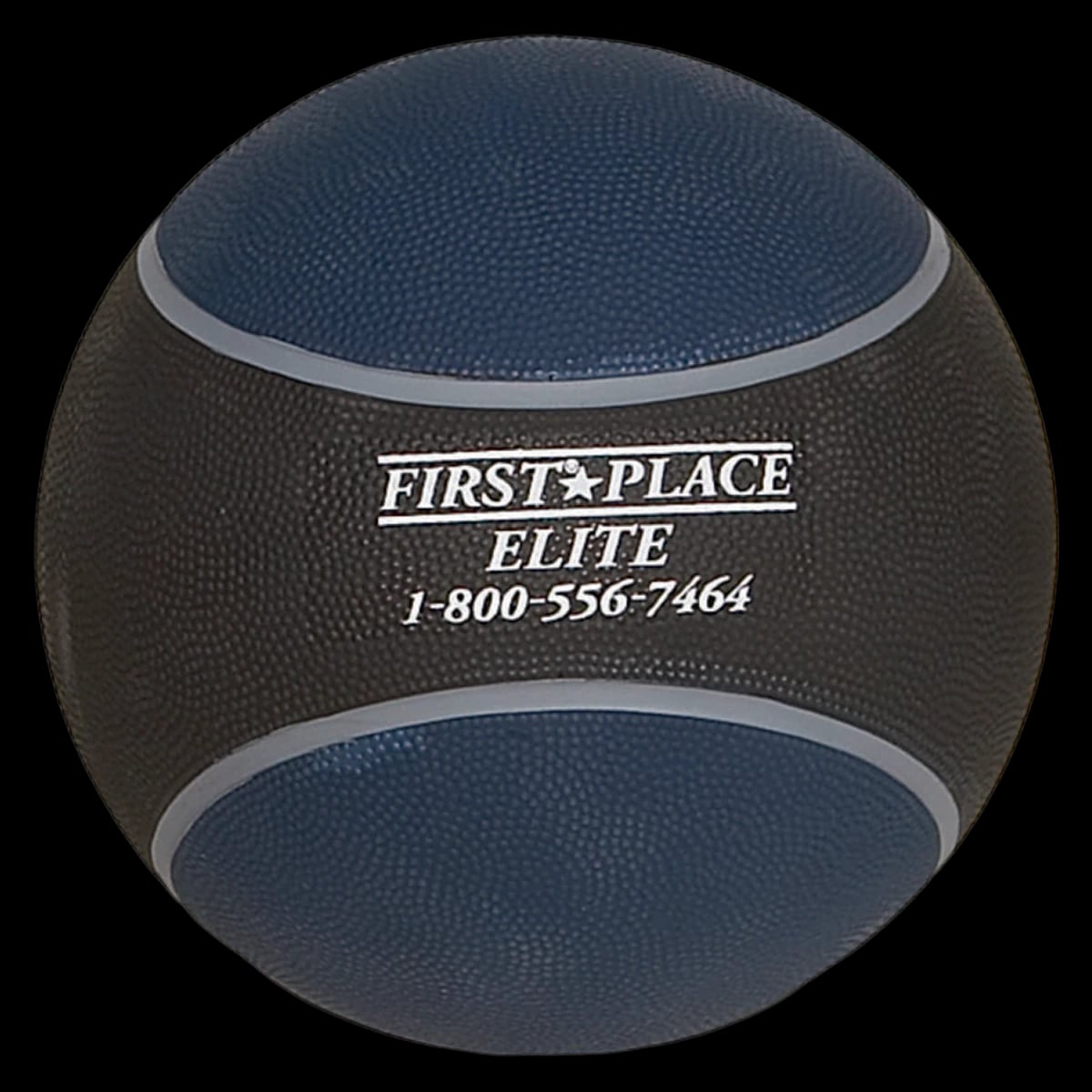 Medicine Ball, 9" Diameter, Blue/Black
