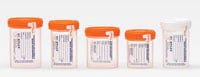 Starplex Scientific Specimen Container, Narrow Mouth, 90mL, Polypropylene, Sterile, O-Ring Cap, White, 400/Case