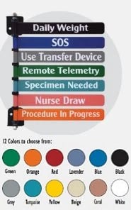 Omnimed Flag System Exam Room 4" Black