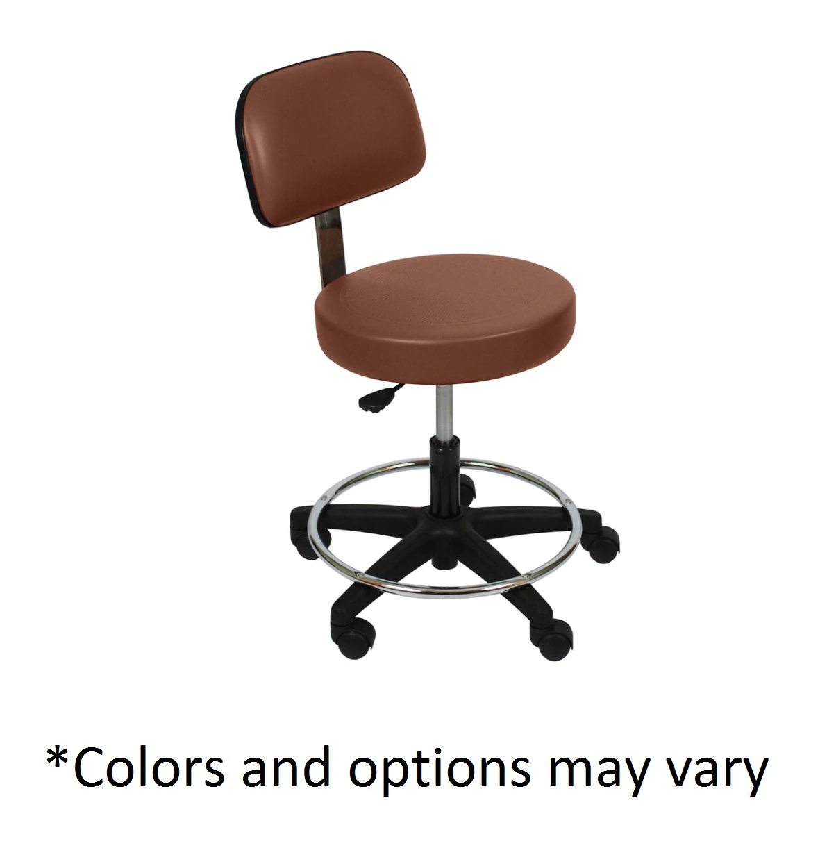UMF Medical Ultra-Comfort Airlift 5-Leg Exam Stool with Backrest