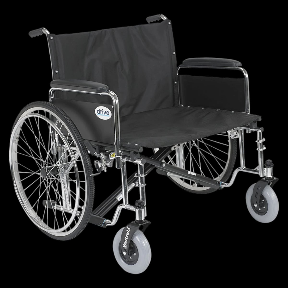 Drive Medical Sentra EC Transport Wheelchair, 30" x 37", 700 lb Capacity