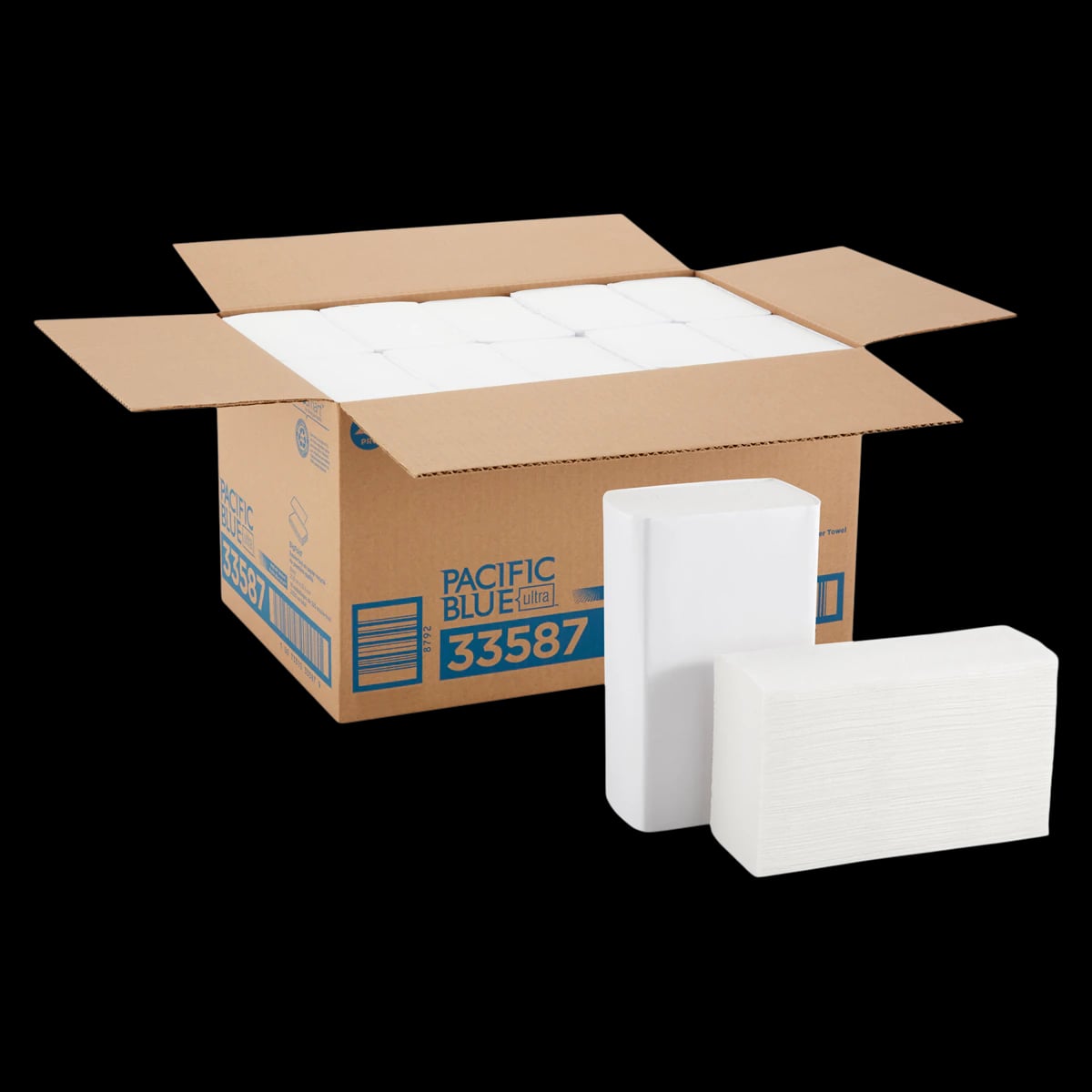 Georgia Pacific Professional Blue Ultra Folded Paper Towels, Z-Fold, White, 10.2" x 10.8", 2200/Case