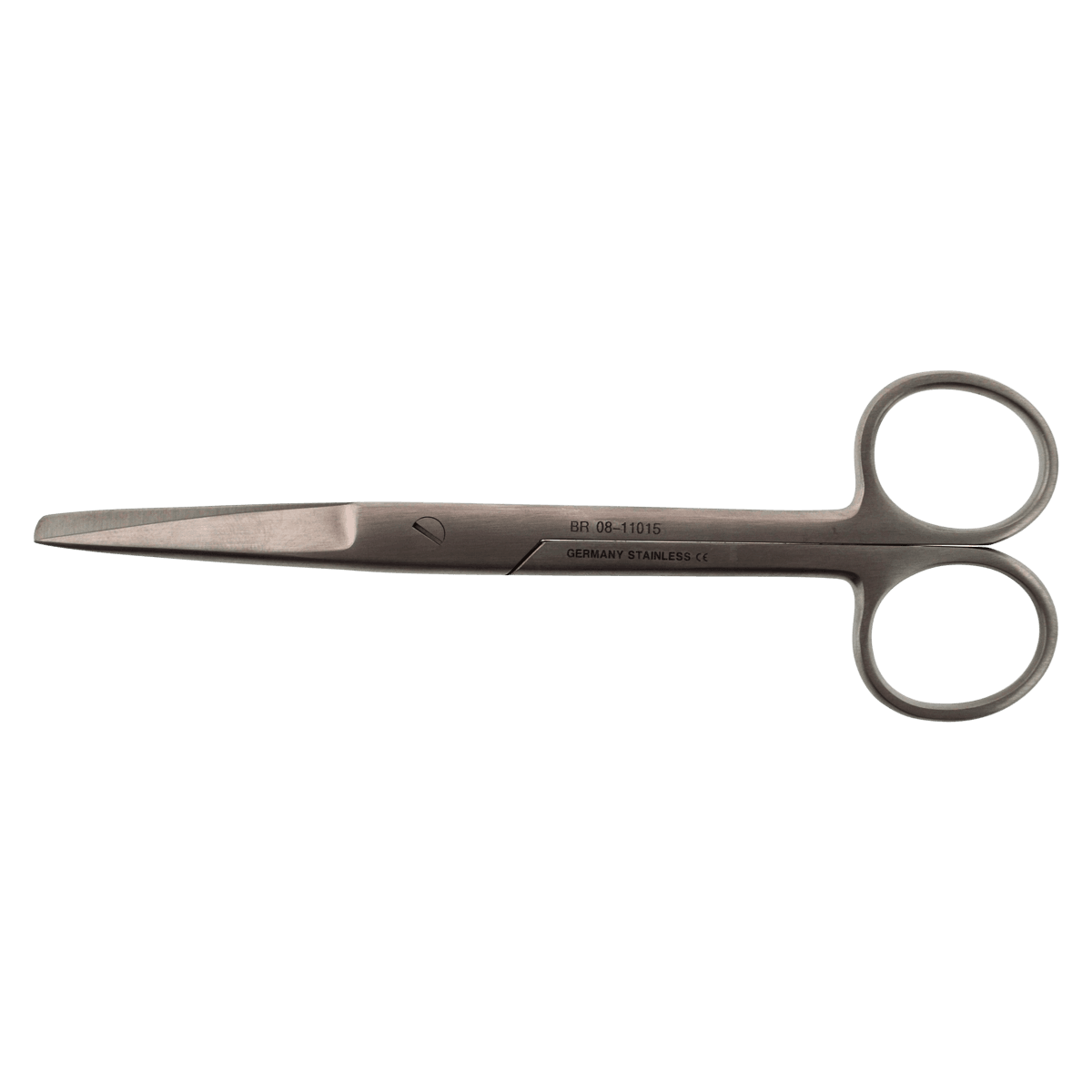 BR Surgical Operating Scissors, Straight, Sharp/Blunt, 6" Stainless Steel, Reusable, Non-Sterile, Each