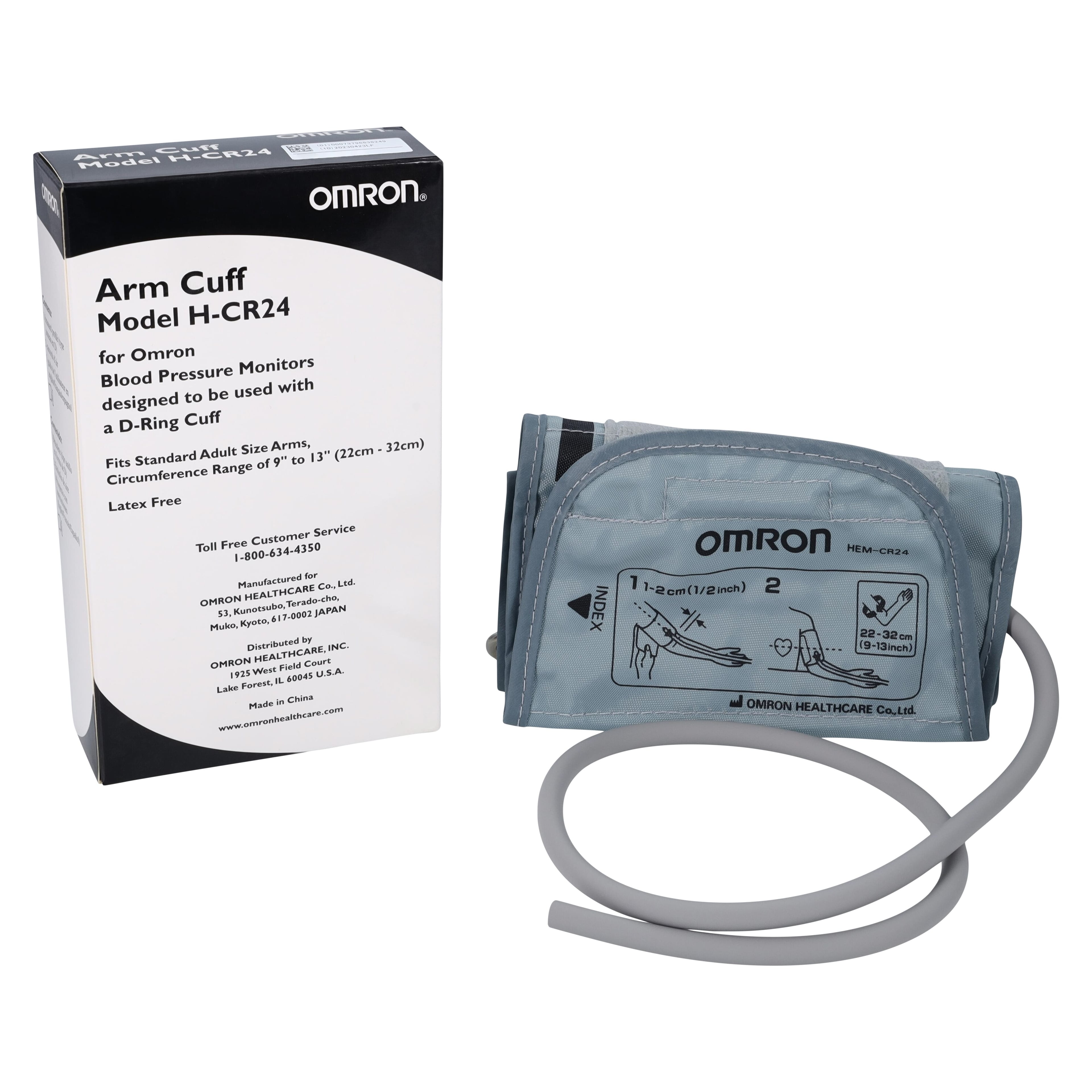 Omron Blood Pressure Cuff, Adult, Latex, Blue