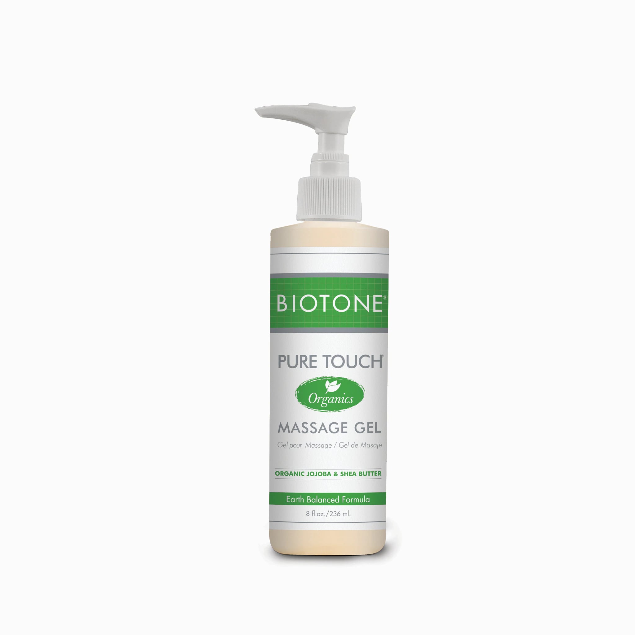 Biotone Pure Touch Organic Massage Gel, 8 oz Bottle
