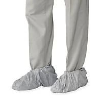 DuPont Tyvek Non-Skid Shoe Covers, Universal Size, Elastic Ankle, Gray, Non-Sterile, 200/Box