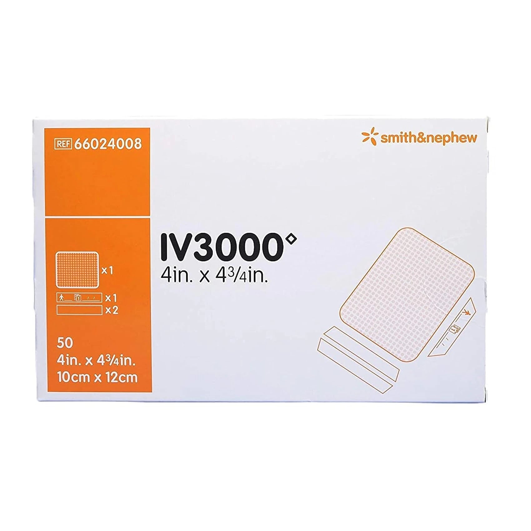IV3000 Central Dressing, 4x4-3/4", Sterile, Transparent, Latex-Free