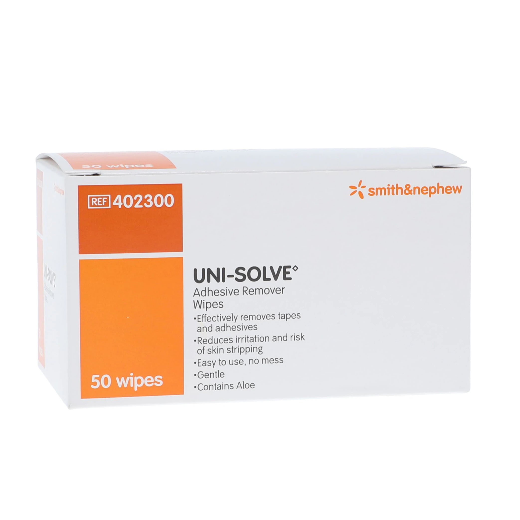 Smith & Nephew Adhesive Remover Unisolve Wipes, 50/Box