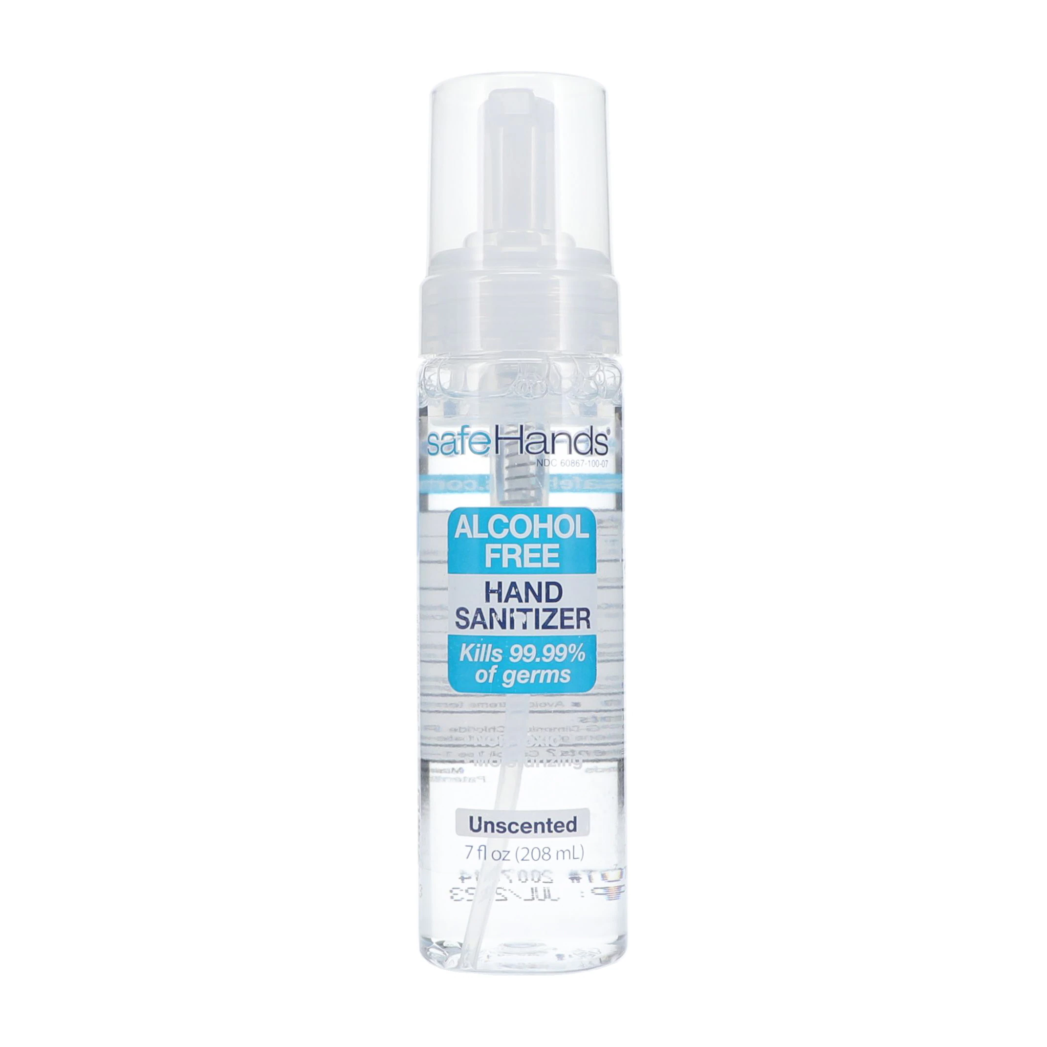 SafeHands Foam Hand Sanitizer, Alcohol-Free, Fragrance-Free, 7 oz Bottle