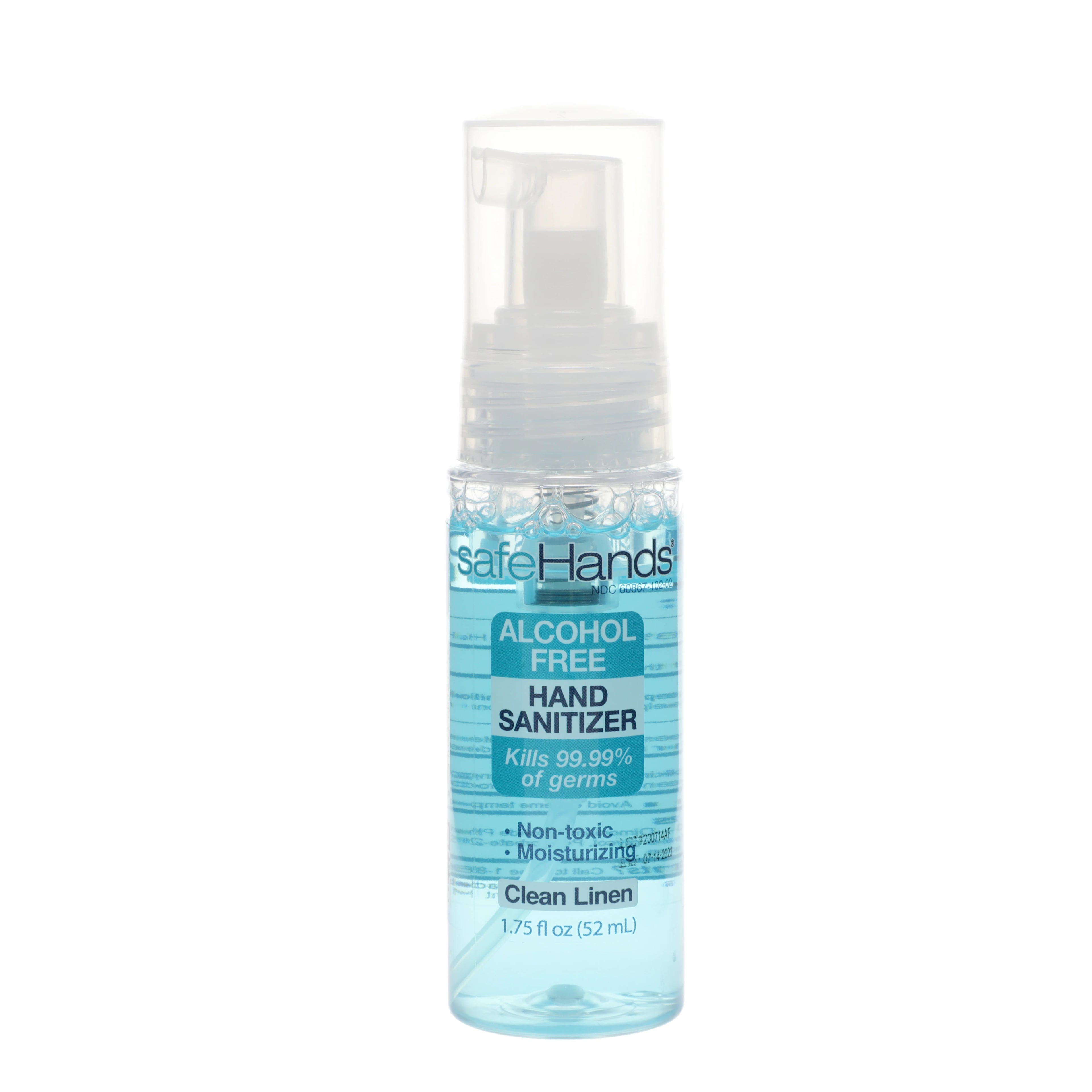 SafeHands Foam Hand Sanitizer, Alcohol-Free, Clean Linen Scent, 1.75 oz, 1/Bottle
