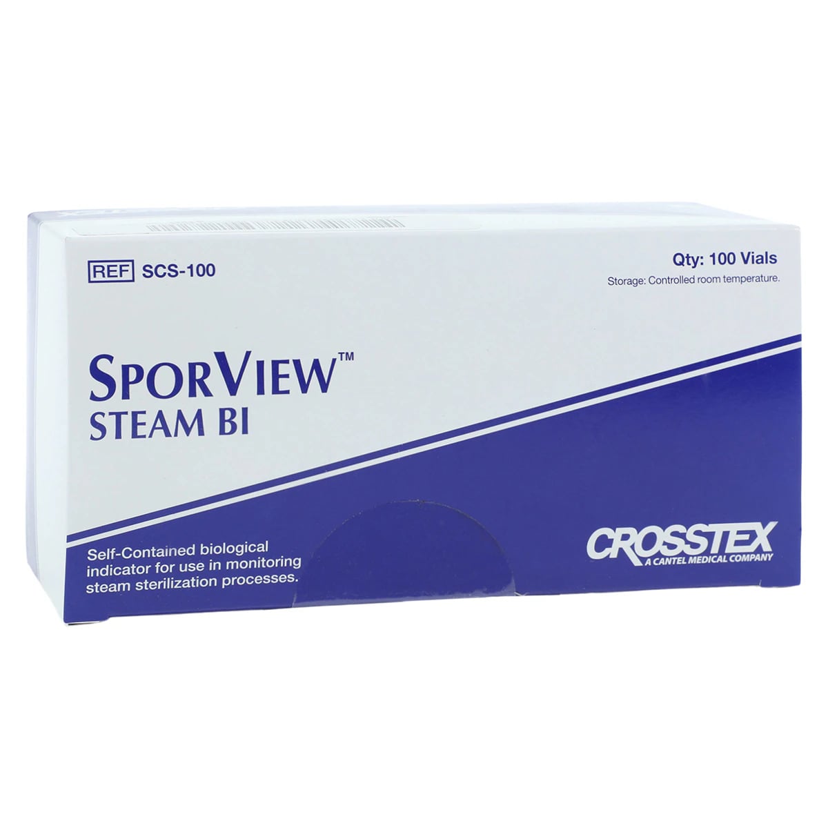 SporView Self-Contained Steam Biological Indicator, 24-Hour, 100/Box, SCS-100