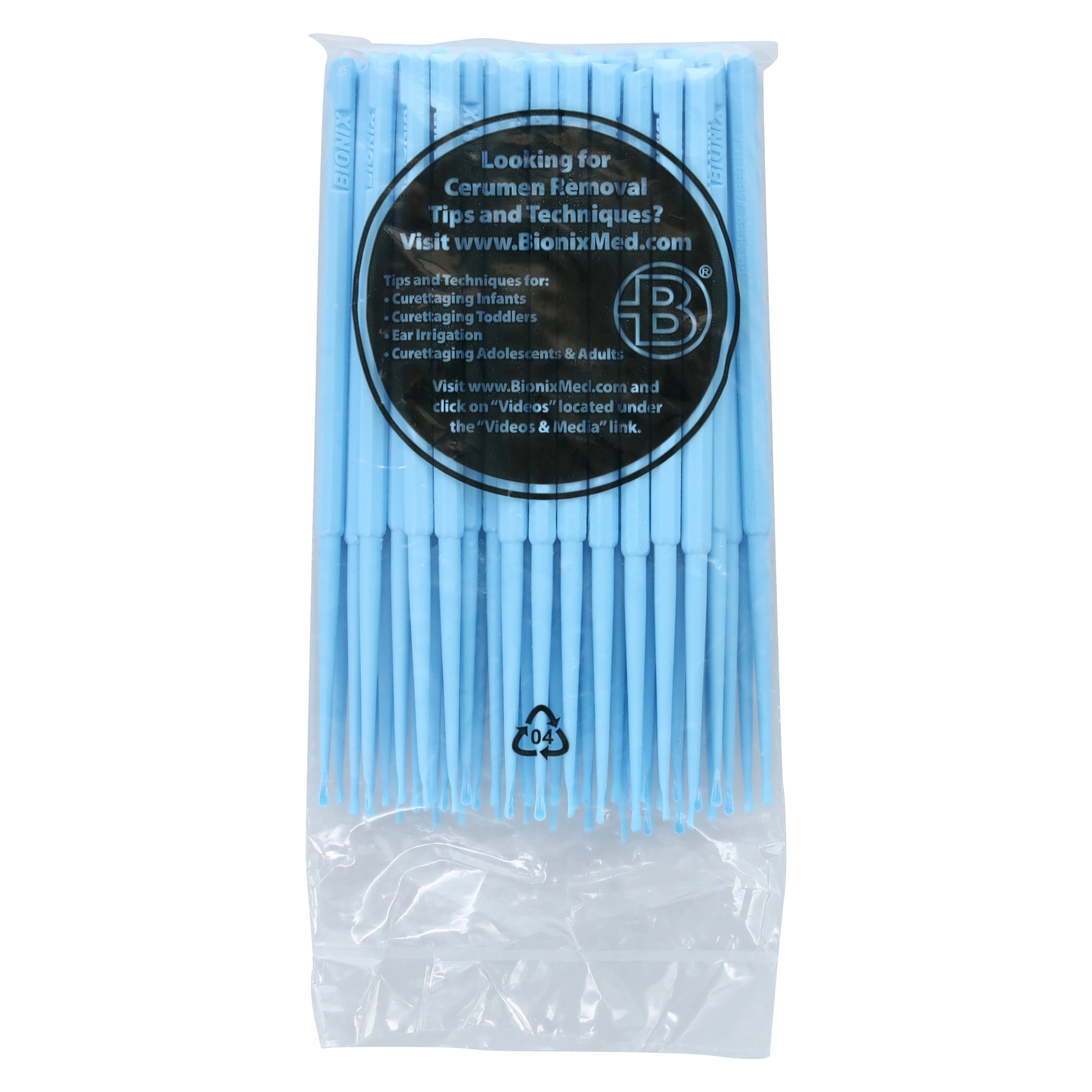 Bionix InfantScoop Ear Curette, 2mm, Blue, Polypropylene, Non-Sterile, Disposable, 50/Box