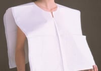 Tidi Products Ultimate Exam Cape Poncho, Disposable, Tissue/Poly/Tissue, White, 19 in x 22 in, 200/Case