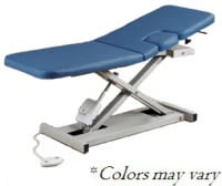 Clinton Industries Power Imaging Table, Royal Blue, 450 lb Capacity, Adjustable Back with Locking Casters