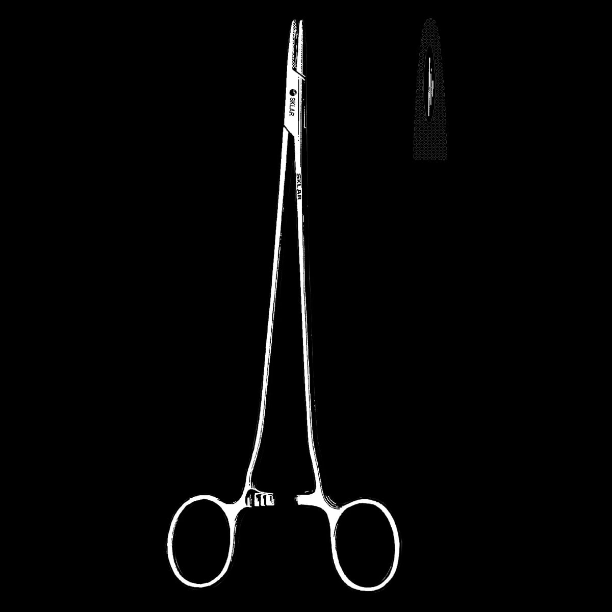 Sklar Sarot Needle Holder, Serrated Jaw, 10-1/4" Stainless Steel, Each