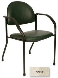 Brewer Chair Side Ultra Leather Arctic with Steel Frame and Backrest, 01KT0J0786BTBA08R73Q0JYXBR