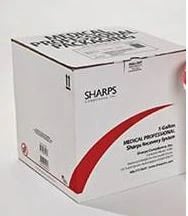 Sharps Compliance Replacement Mailer Box, Red/White, 8.5 x 12 x 12.25 in, Cardboard, for Recovery System, Non-Sterile, Disposable, Each