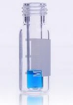 Micro Labs USA Sample Vial, Borosilicate Glass, Screw Cap, Clear, 400uL, 9mm, 100/Pk