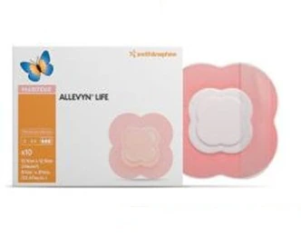 Allevyn Life Hydrocellular Foam Post-Op Dressing, 4x4", Sterile, Adherent, Adhesive, Absorbent