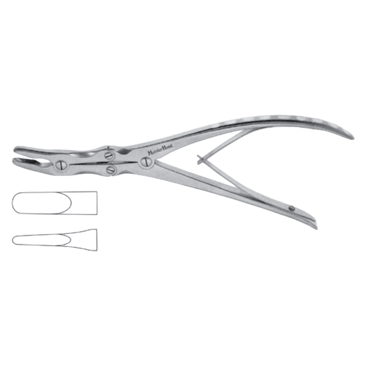 Meister-Hand Leksell Rongeur, Light Curve, 9-3/4" (247.7 mm), 3 mm, Stainless Steel